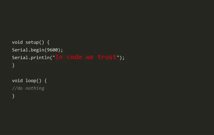 in code we trust - Electrogeek