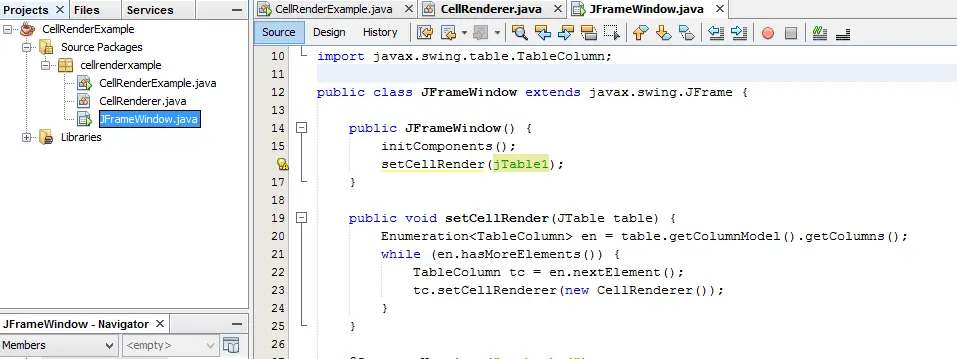 Cambiar el color de las filas de una tabla en Java
