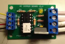 Control del brillo de una bombilla a través de un Dimmer AC